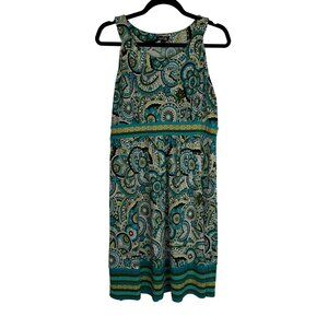 Apt. 9 Sleeveless A-line Stretch Paisley Floral Print Dress Women’s XL